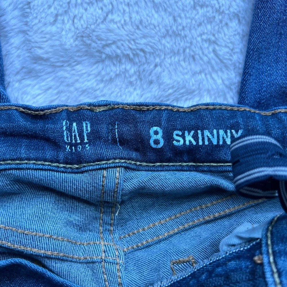 Gap‎ Kids Skinny Jeans Medium Wash Blue Adjustable Waist Size 8  Denim Preowned